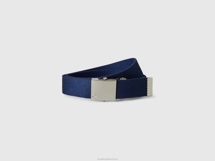 kinderen Benetton riem met gesp plaat donkerblauw 4R622075
