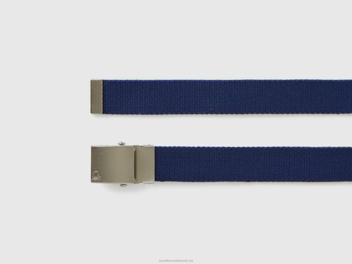 kinderen Benetton riem met gesp plaat donkerblauw 4R622075