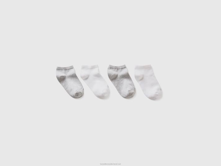 kinderen Benetton vier paar korte sokken veelkleurig 4R622062