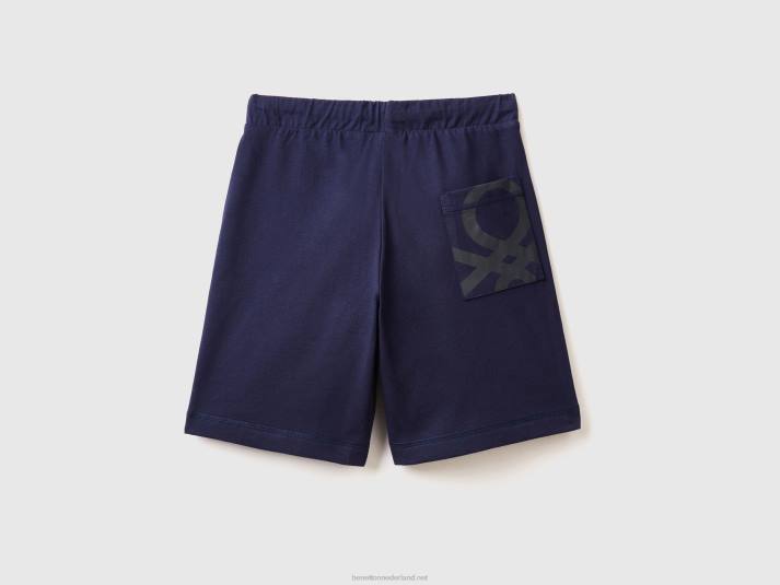 kinderen Benetton Bermuda's van 100% katoen donkerblauw 4R621980