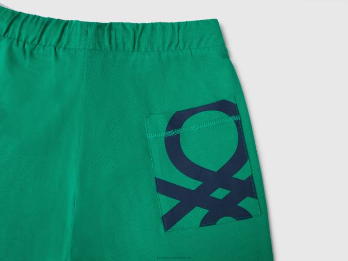 kinderen Benetton Bermuda's van 100% katoen groente 4R621996