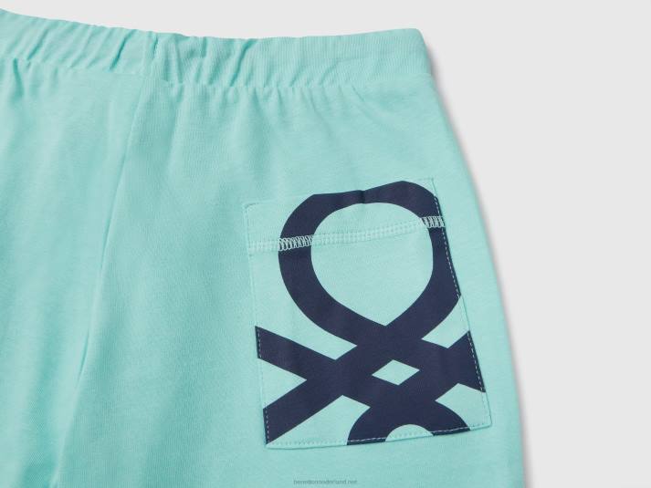 kinderen Benetton Bermuda's van 100% katoen hemelsblauw 4R622004