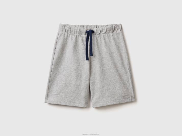kinderen Benetton Bermuda's van 100% katoen lichtgrijs 4R621986