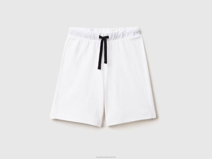 kinderen Benetton Bermuda's van 100% katoen wit 4R621979