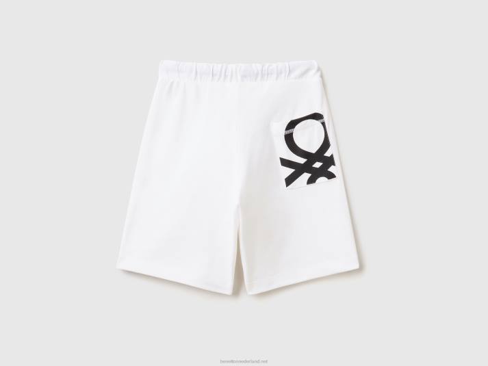 kinderen Benetton Bermuda's van 100% katoen wit 4R621979