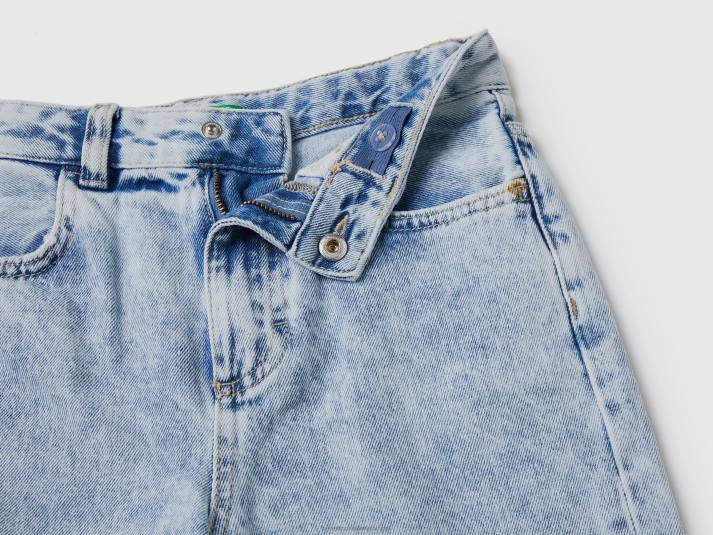kinderen Benetton baggy fit jeans met scheuren lichtblauw 4R624959
