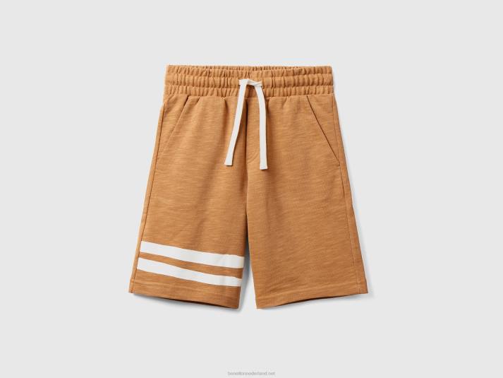 kinderen Benetton bermuda's in lichtgewicht zweet kameel 4R621932