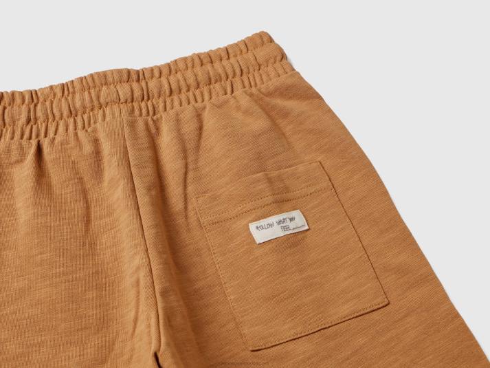 kinderen Benetton bermuda's in lichtgewicht zweet kameel 4R621932