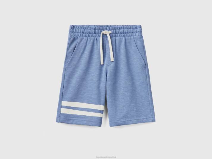kinderen Benetton bermuda's in lichtgewicht zweet luchtmacht blauw 4R621905