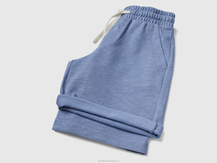 kinderen Benetton bermuda's in lichtgewicht zweet luchtmacht blauw 4R621905