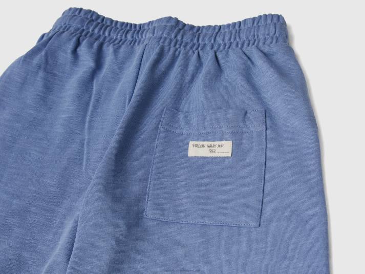 kinderen Benetton bermuda's in lichtgewicht zweet luchtmacht blauw 4R621905
