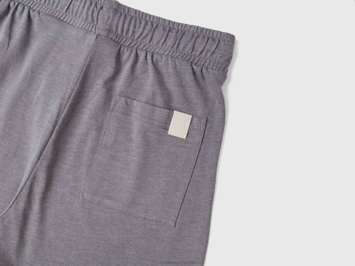 kinderen Benetton bermuda's van gerecyclede stof met zak grijs 4R621955