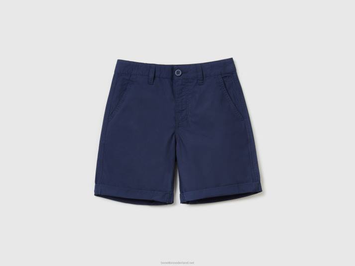kinderen Benetton bermuda's van puur katoen donkerblauw 4R624963
