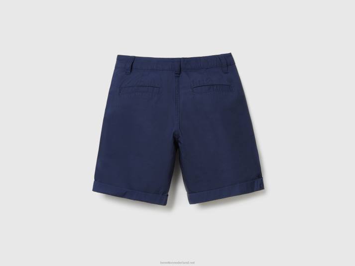 kinderen Benetton bermuda's van puur katoen donkerblauw 4R624963