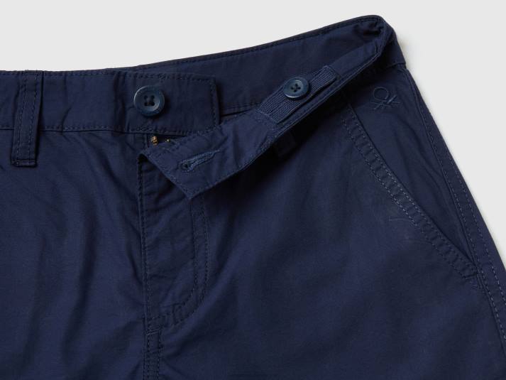 kinderen Benetton bermuda's van puur katoen donkerblauw 4R624963