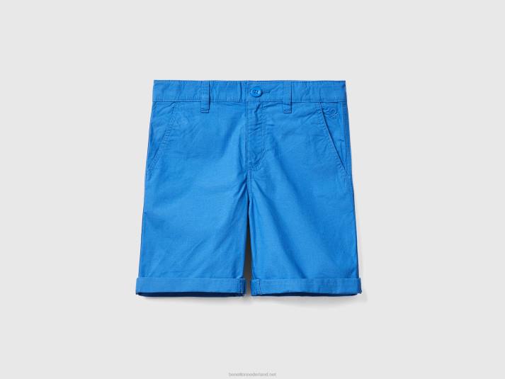 kinderen Benetton bermuda's van puur katoen helderblauw 4R624926