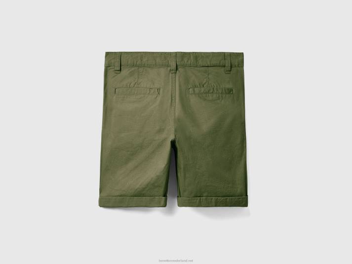 kinderen Benetton bermuda's van puur katoen militair groen 4R621989