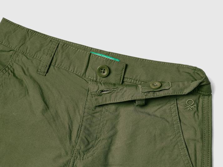 kinderen Benetton bermuda's van puur katoen militair groen 4R621989