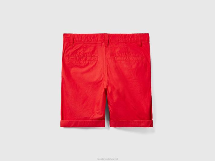 kinderen Benetton bermuda's van puur katoen rood 4R621973