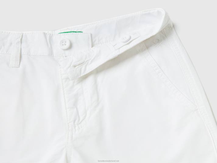 kinderen Benetton bermuda's van puur katoen wit 4R621950