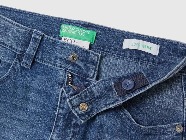 kinderen Benetton "eco-recycle" slim fit jeans blauw 4R624968