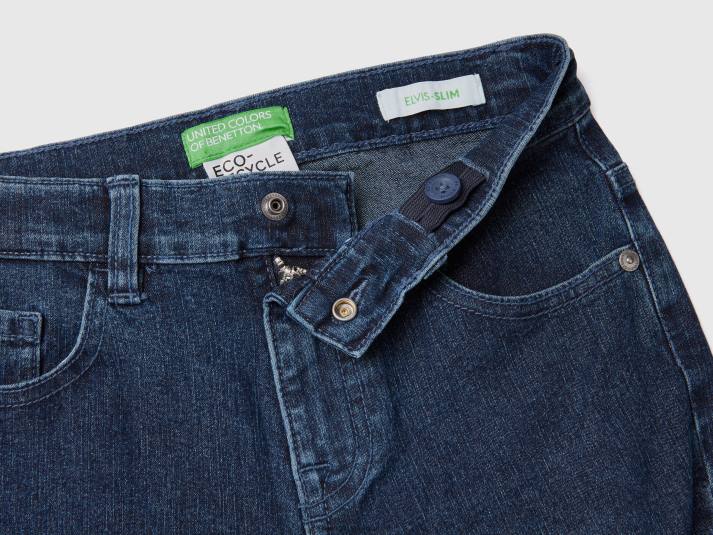 kinderen Benetton "eco-recycle" slim fit jeans donkerblauw 4R624975
