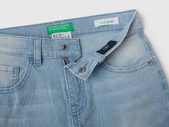 kinderen Benetton "eco-recycle" slim fit jeans lichtblauw 4R624921