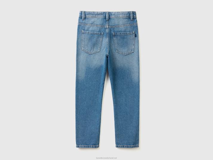 kinderen Benetton jeans met rechte pijpen blauw 4R624970