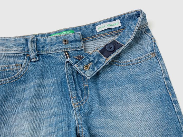 kinderen Benetton jeans met rechte pijpen blauw 4R624970