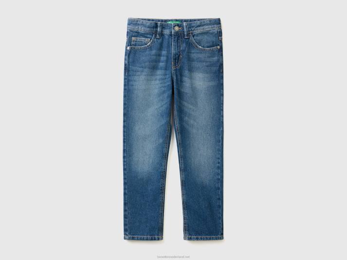 kinderen Benetton jeans met rechte pijpen donkerblauw 4R624969
