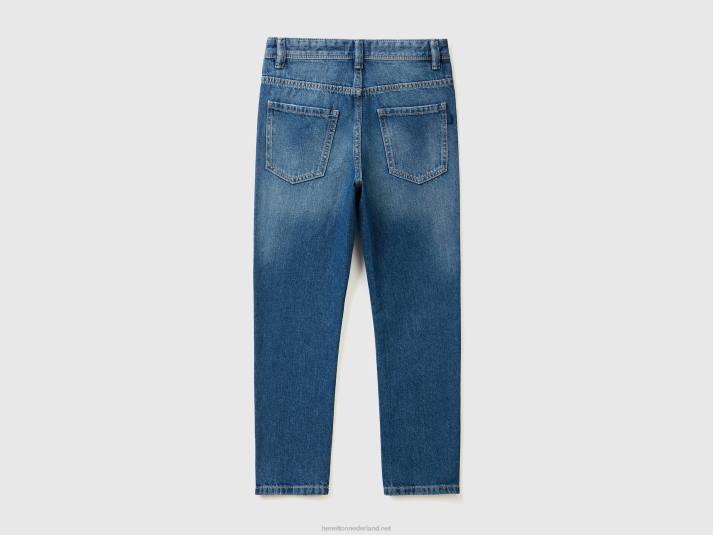 kinderen Benetton jeans met rechte pijpen donkerblauw 4R624969