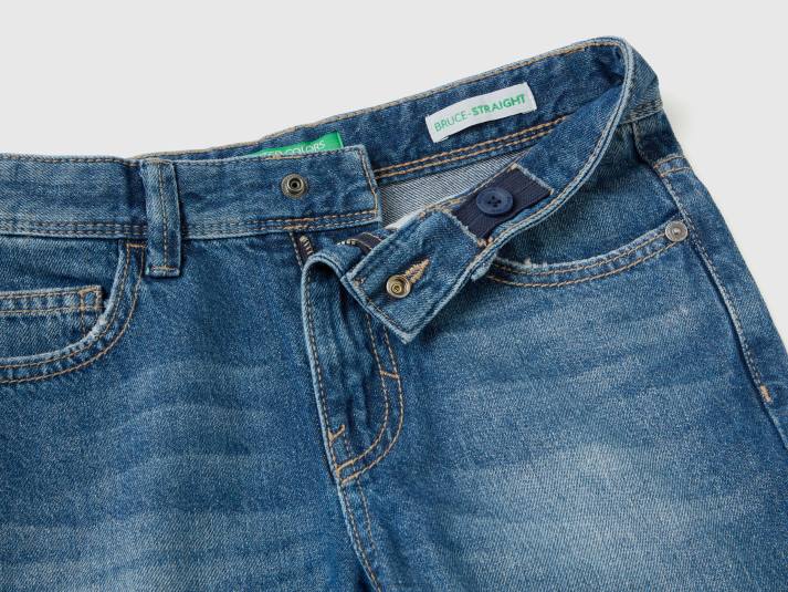 kinderen Benetton jeans met rechte pijpen donkerblauw 4R624969
