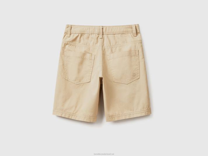 kinderen Benetton korte broek met vijf zakken beige 4R621995