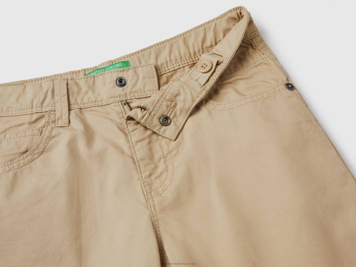 kinderen Benetton korte broek met vijf zakken beige 4R621995