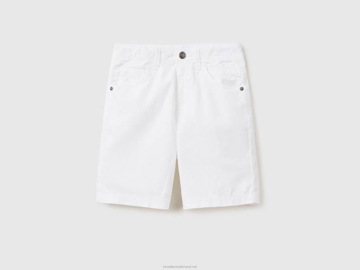 kinderen Benetton korte broek met vijf zakken wit 4R624943