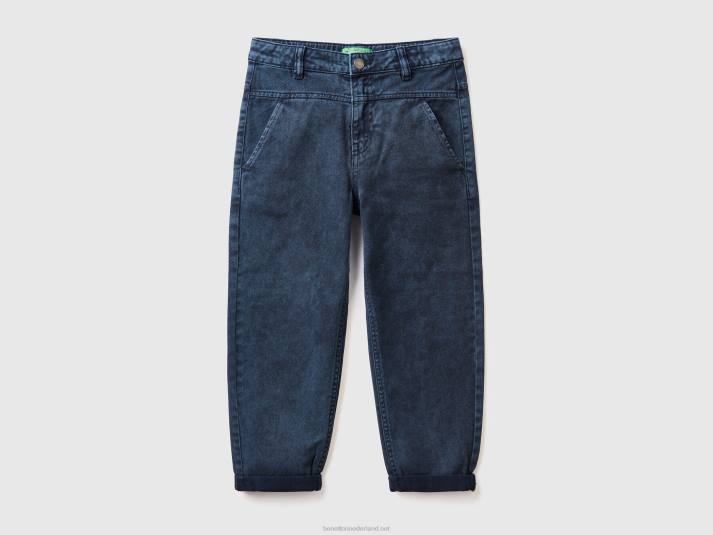 kinderen Benetton losvallende broek van katoen donkerblauw 4R624922