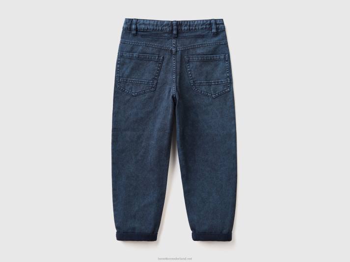 kinderen Benetton losvallende broek van katoen donkerblauw 4R624922