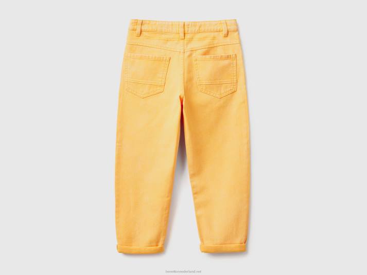 kinderen Benetton losvallende broek van katoen geel 4R624923