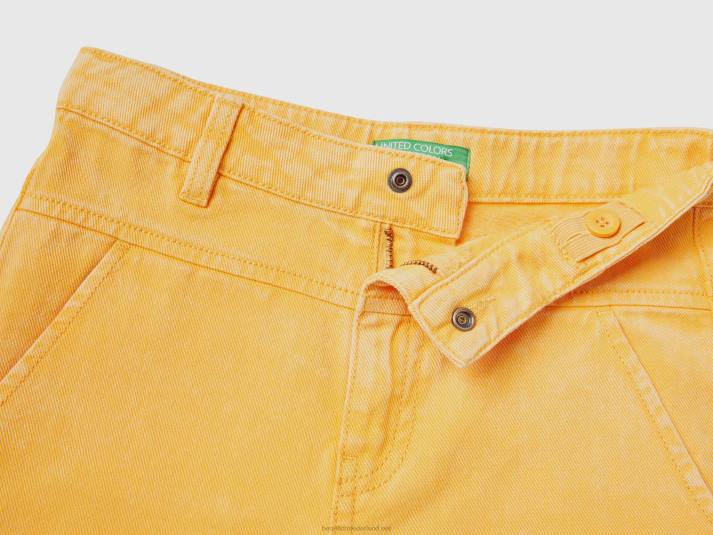 kinderen Benetton losvallende broek van katoen geel 4R624923