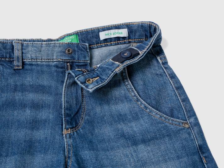 kinderen Benetton losvallende spijkerbroek donkerblauw 4R621993