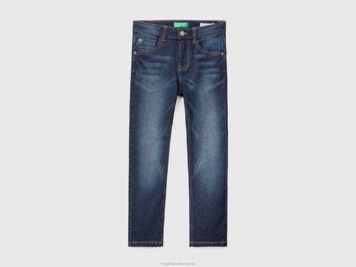 kinderen Benetton skinny jeans met vijf zakken blauw 4R624966