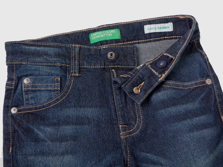 kinderen Benetton skinny jeans met vijf zakken blauw 4R624966