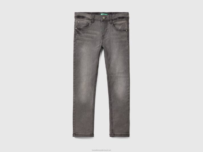 kinderen Benetton skinny jeans met vijf zakken grijs 4R624971