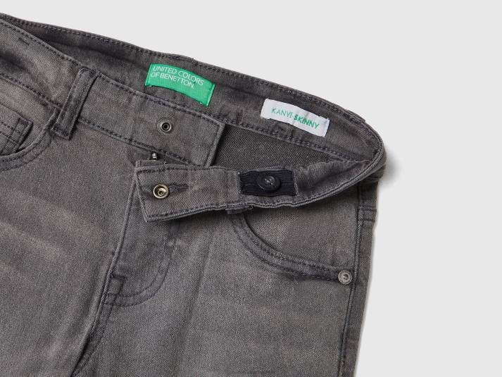 kinderen Benetton skinny jeans met vijf zakken grijs 4R624971