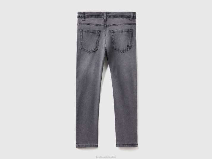 kinderen Benetton skinny jeans met vijf zakken zwart 4R624973