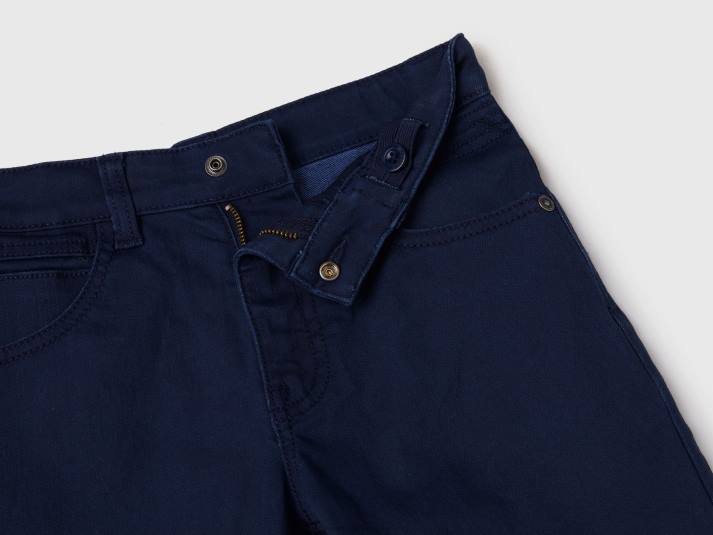 kinderen Benetton slim fit bermuda's donkerblauw 4R621963