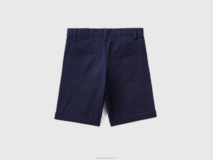 kinderen Benetton slim fit bermuda's donkerblauw 4R621968