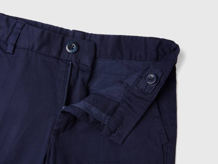 kinderen Benetton slim fit bermuda's donkerblauw 4R621968