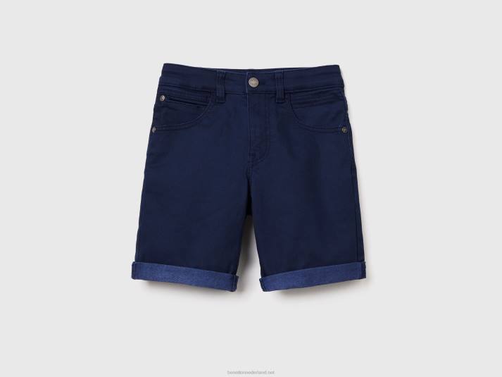 kinderen Benetton slim fit bermuda's donkerblauw 4R624931