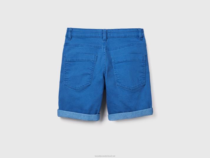 kinderen Benetton slim fit bermuda's helderblauw 4R624932